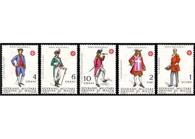 SMOM 1969 Antiche uniformi (1ª serie) 5v MNH**
