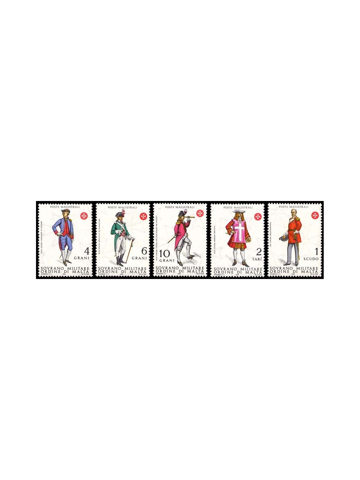 SMOM 1969 Ancient uniforms (1st series) 5v MNH**