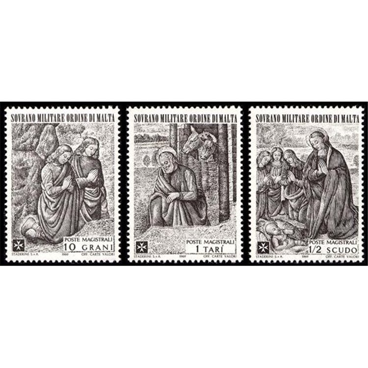 SMOM 1969 Christmas 3v MNH**