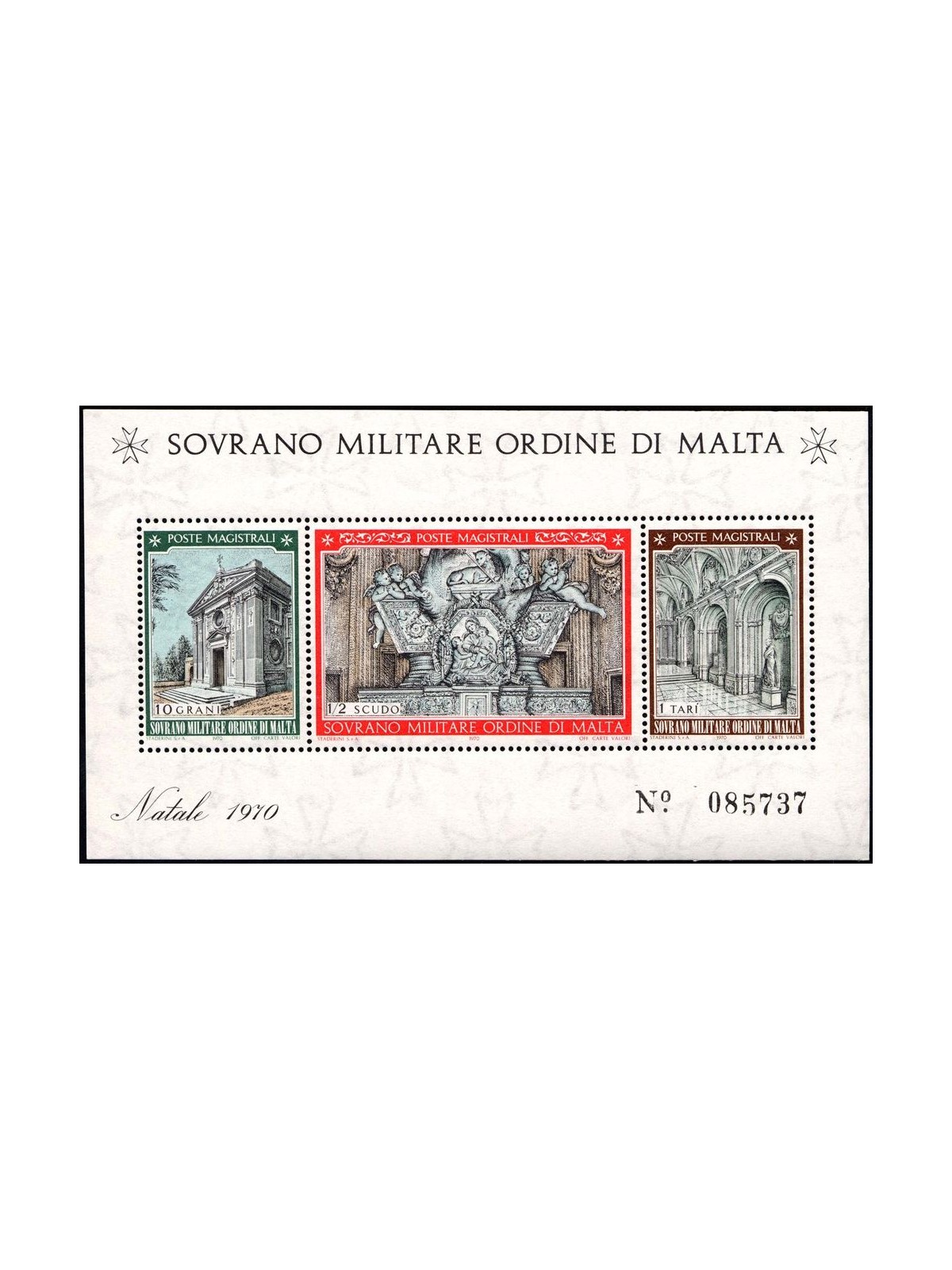 SMOM 1970 Christmas s/s MNH**