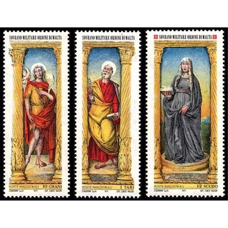SMOM 1971 Natale 3v MNH**