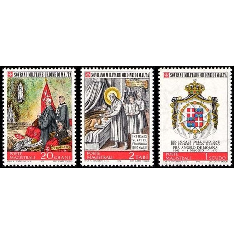 SMOM 1972 Angelo De Mojana 3v MNH**