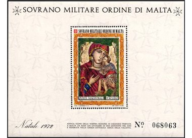 SMOM 1972 Christmas s/s MNH**