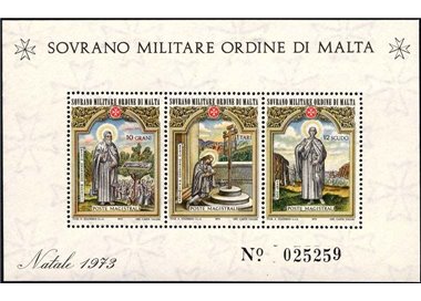 SMOM 1973 Natale BF MNH**