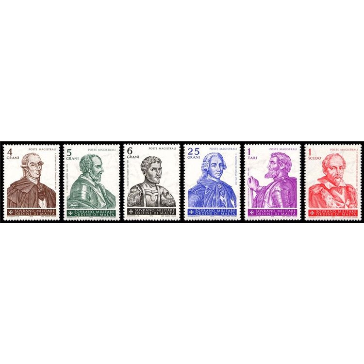 SMOM 1974 Grandi Maestri 2ª serie 6v MNH**