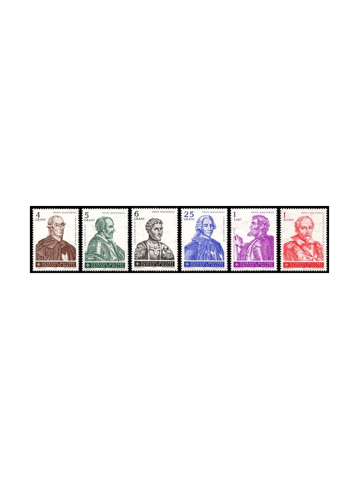SMOM 1974 Grand Masters 2nd series 6v MNH**