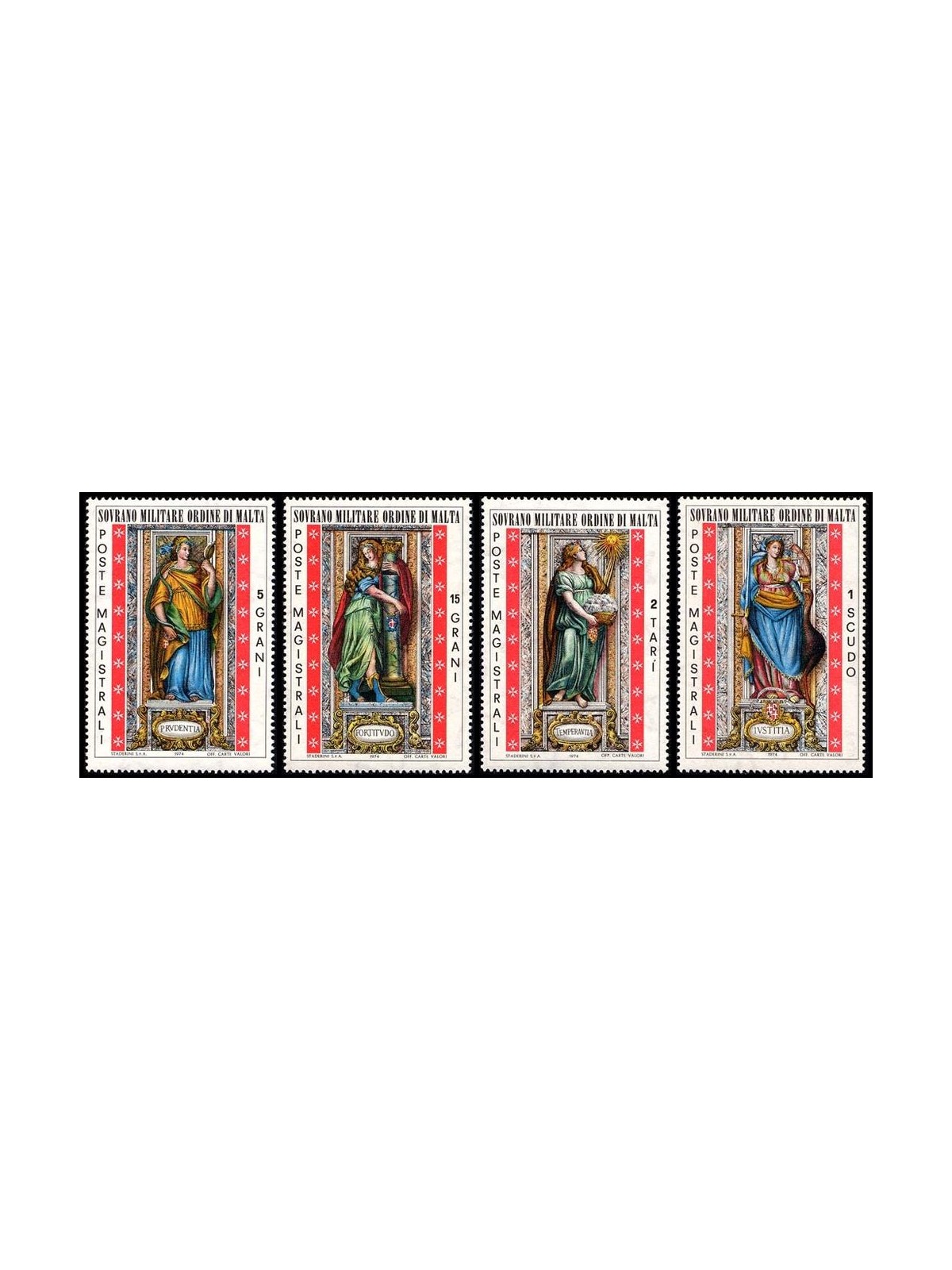 SMOM 1974 Cardinal Virtues 4v MNH**