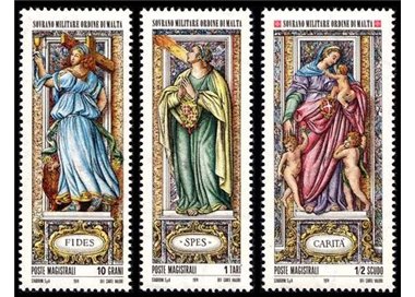 SMOM 1974 Christmas 3v MNH**