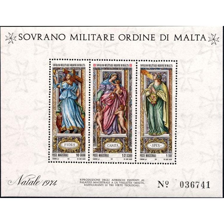 SMOM 1974 Natale BF MNH**