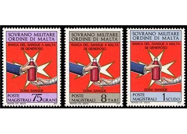 SMOM 1975 Blood Bank 3v MNH**