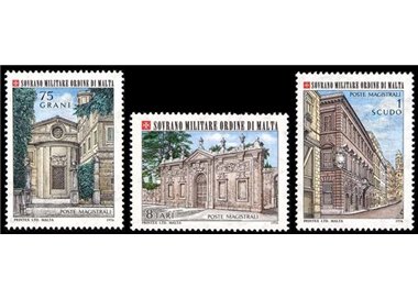 SMOM 1976 Sedi dell'Ordine, 2ª serie 3v MNH**