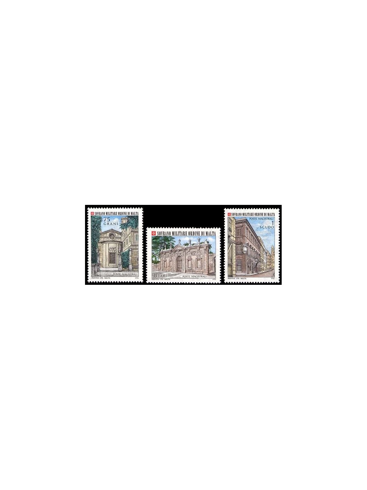 SMOM 1976 Sedi dell'Ordine, 2ª serie 3v MNH**