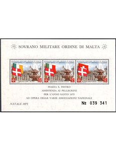 SMOM 1975 Christmas s/s MNH**