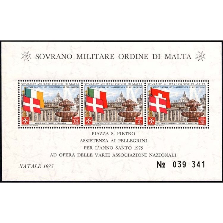 SMOM 1975 Natale BF MNH**