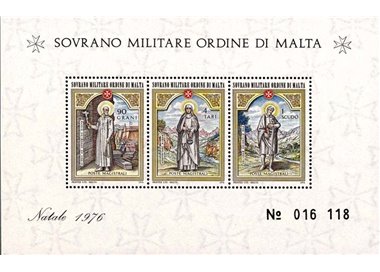 SMOM 1976 Christmas s/s MNH**