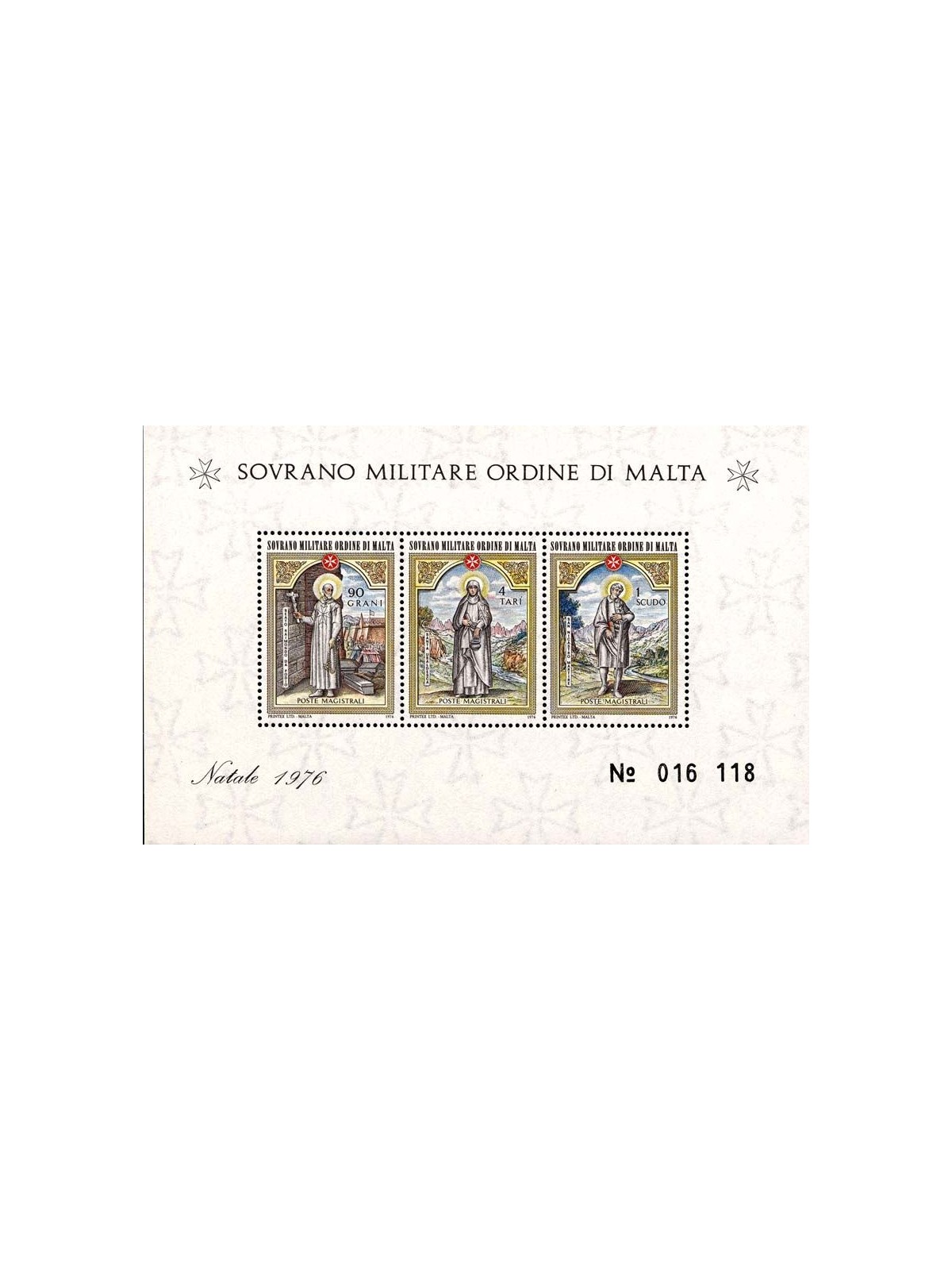 SMOM 1976 Christmas s/s MNH**