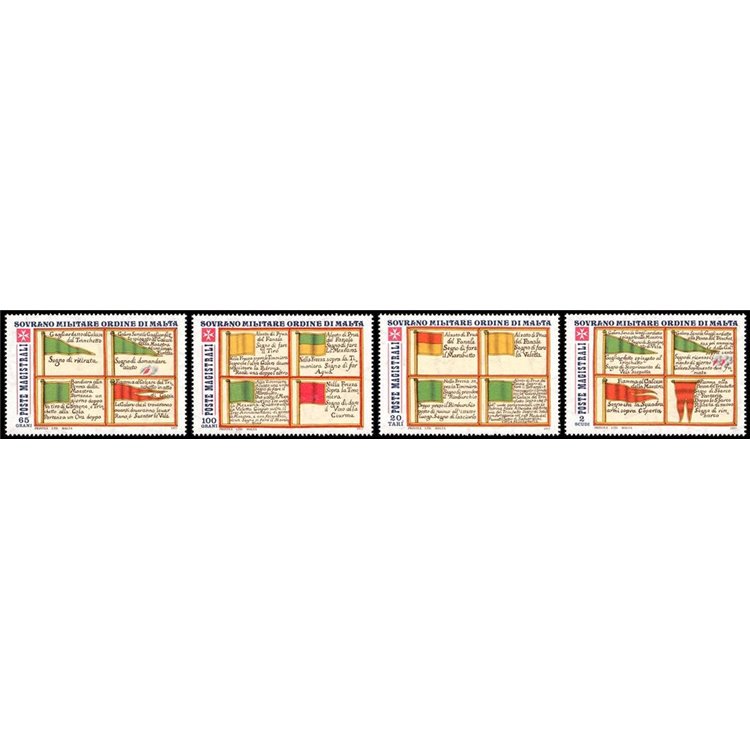 SMOM 1977 Antiche segnalazioni, Bandiere 4v MNH**