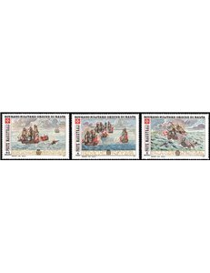 SMOM 1977 Antiche Battaglie Navali (1ª serie) 3v MNH**