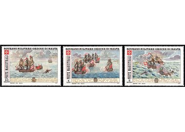SMOM 1977 Antiche Battaglie Navali (1ª serie) 3v MNH**