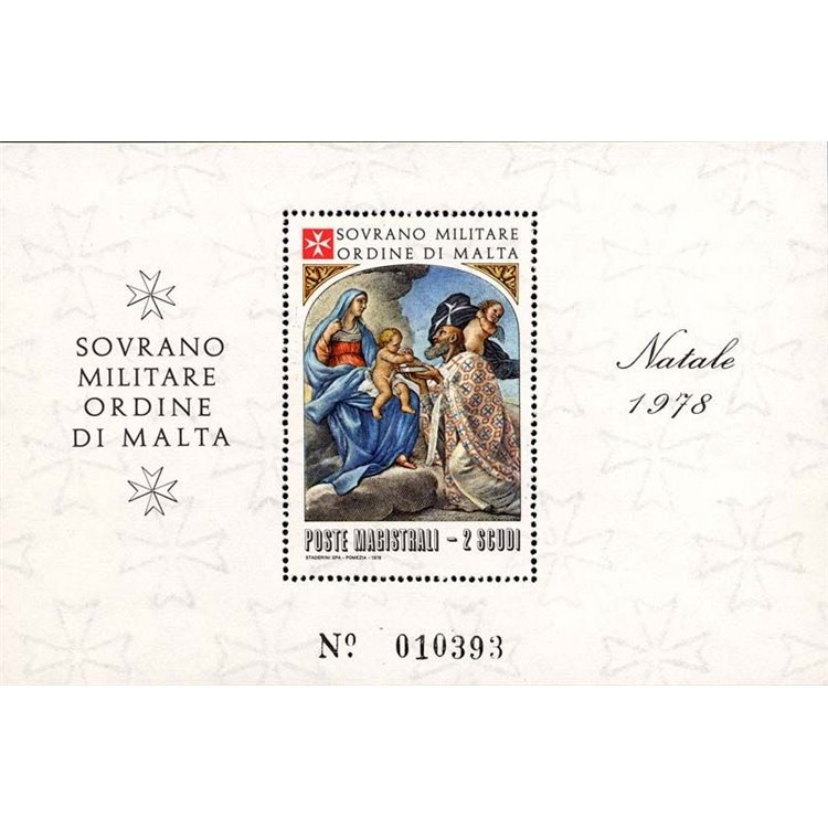 SMOM 1978 Christmas s/s MNH**