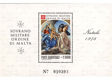 SMOM 1978 Christmas s/s MNH**