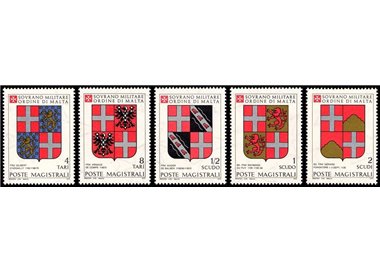 SMOM 1979 Coats of Arms of the Grand Masters 1st series 5v MNH**