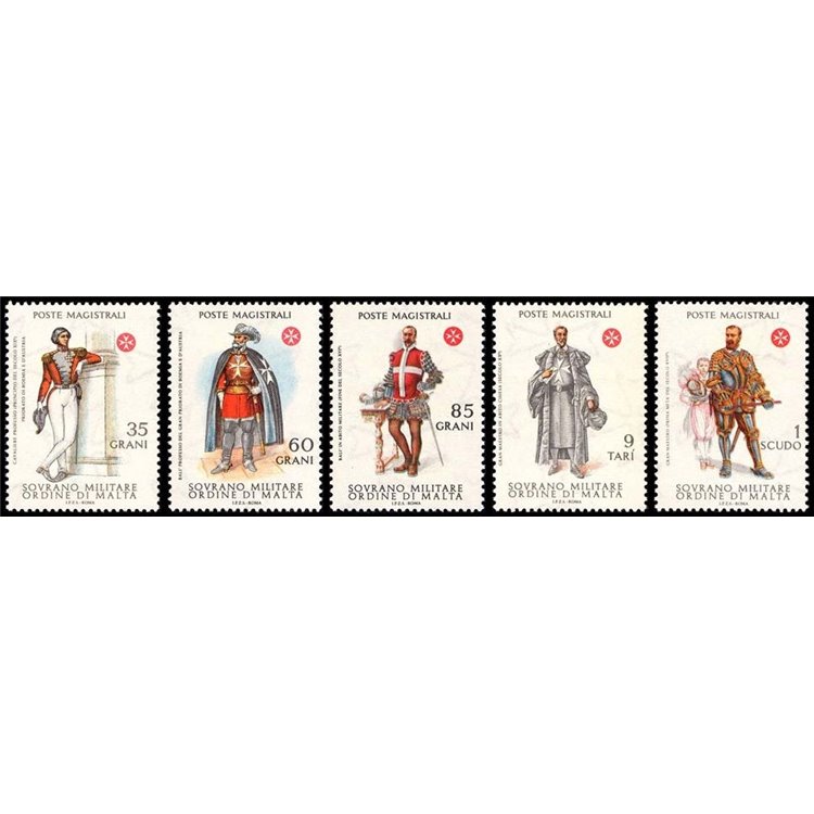 SMOM 1979 Antiche uniformi 3ª serie 5v MNH**
