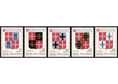 SMOM 1979 Coats of Arms of the Grand Masters 2nd series 5v MNH**