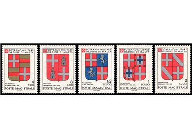 SMOM 1980 Stemmi dei Grandi Maestri 3ª serie 5v MNH**