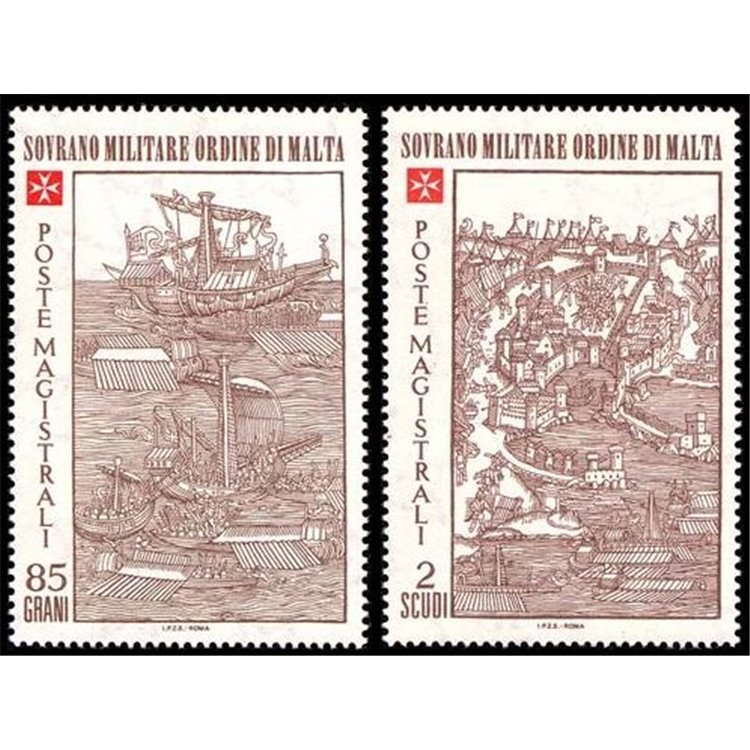 SMOM 1980 Siege of Rhodes 1st series 2v MNH**