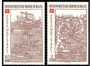 SMOM 1980 Siege of Rhodes 1st series 2v MNH**