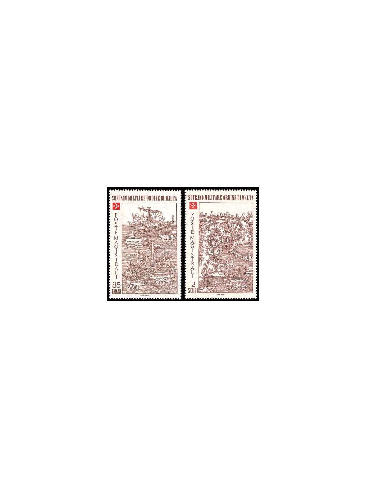 SMOM 1980 Assedio di Rodi 1ª serie 2v MNH**