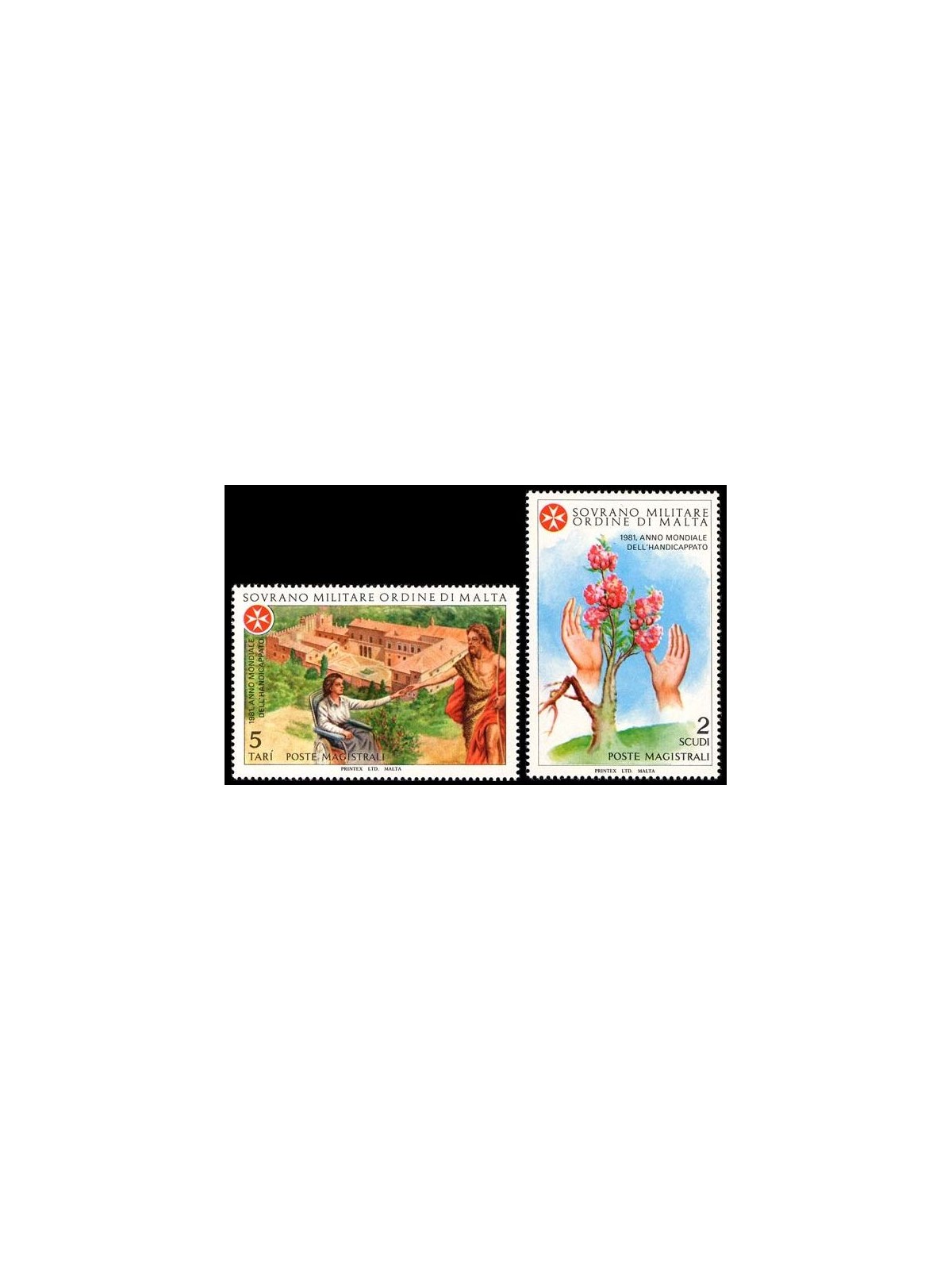 SMOM 1981 Anno mondiale dell'handicappato 2v MNH**