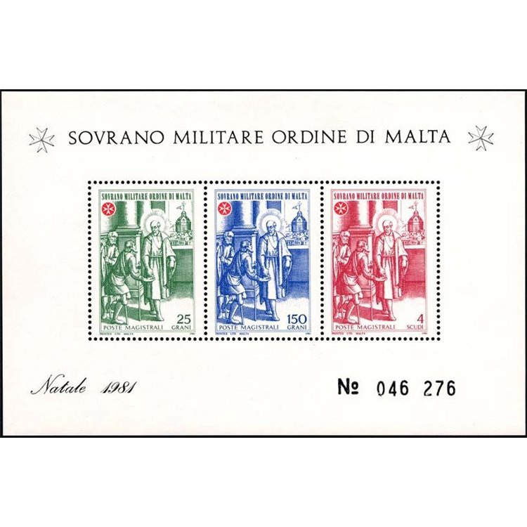 SMOM 1981 Christmas s/s MNH**