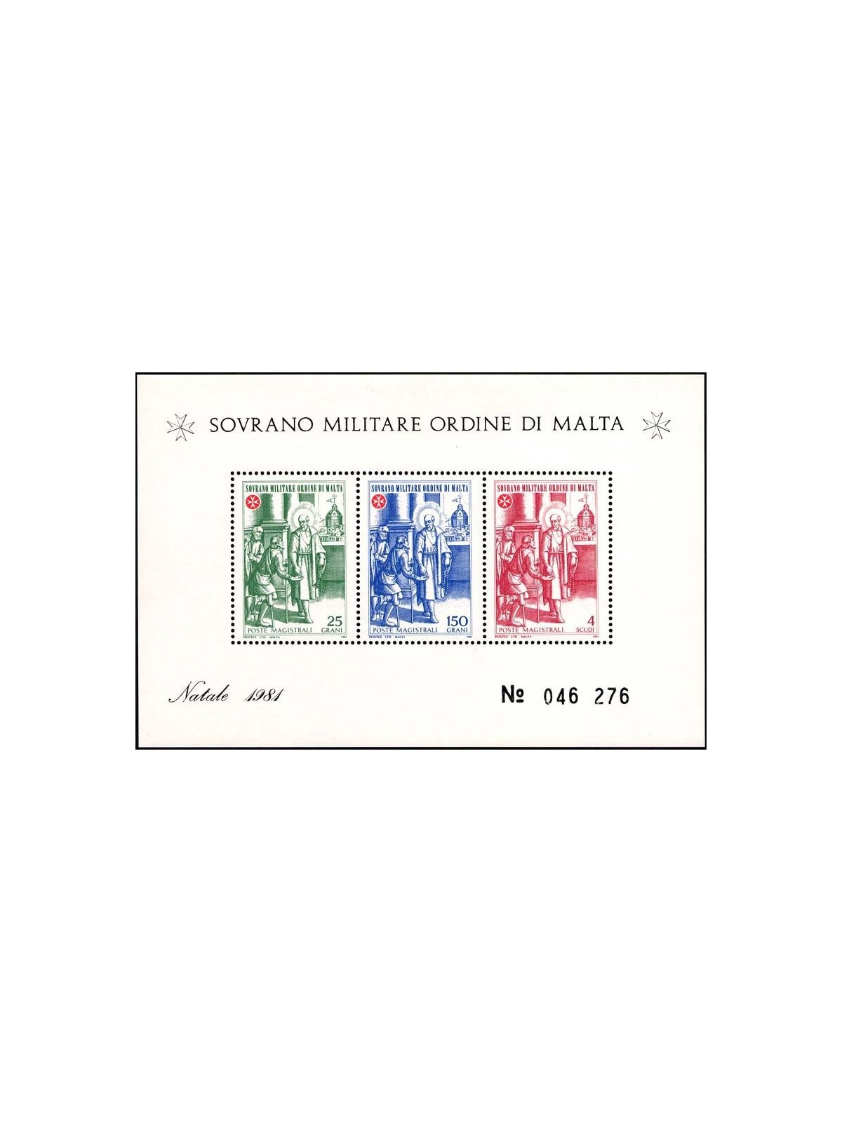 SMOM 1981 Christmas s/s MNH**