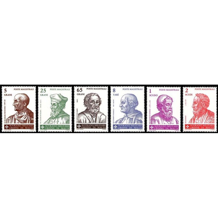 SMOM 1986 Grandi Maestri 5ª serie 6v MNH**
