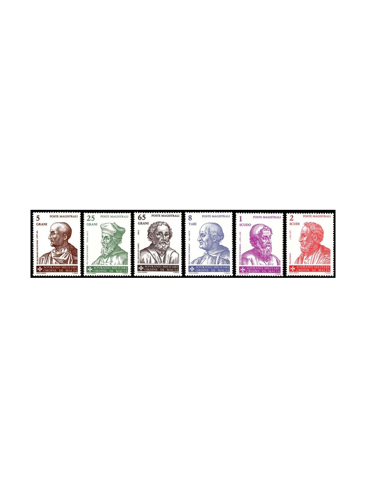 SMOM 1986 Grandi Maestri 5ª serie 6v MNH**