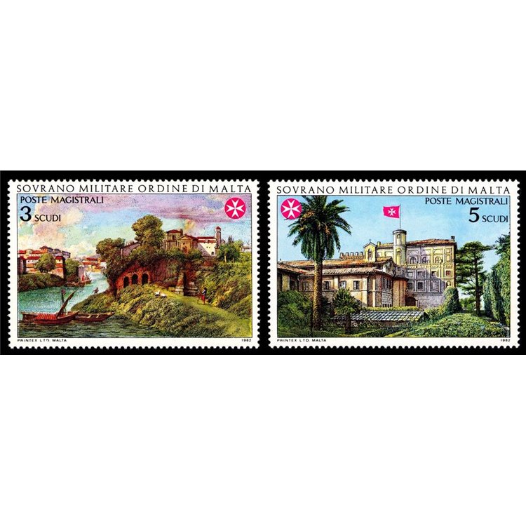 SMOM 1982 Aventine yesterday and today 2v MNH**