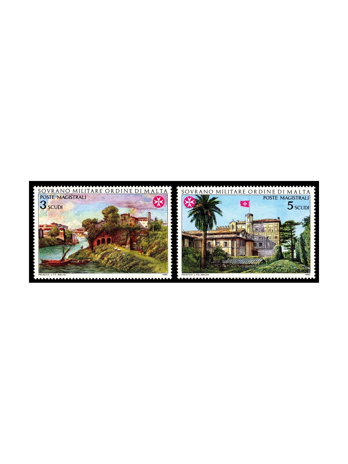 SMOM 1982 Aventino ieri e oggi 2v MNH**