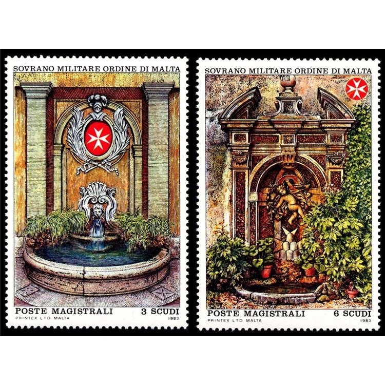 SMOM 1983 Ancient fountains 2v MNH**