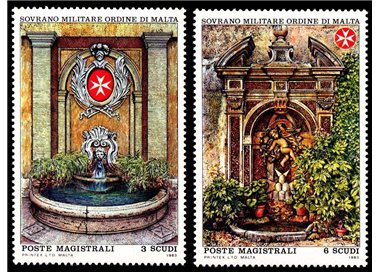 SMOM 1983 Antiche fontane 2v MNH**