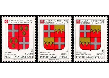 SMOM 1983 Coats of Arms of the Grand Masters 5th series 3v MNH**