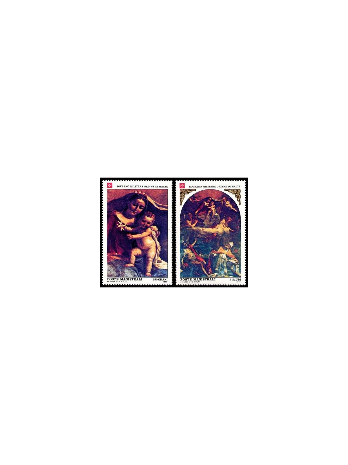 SMOM 1983 Christmas 2v MNH**