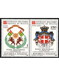 SMOM 1983 Postal agreement with Togo, airmail 2v MNH**