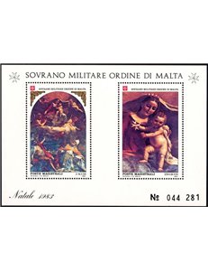SMOM 1983 Christmas s/s MNH**