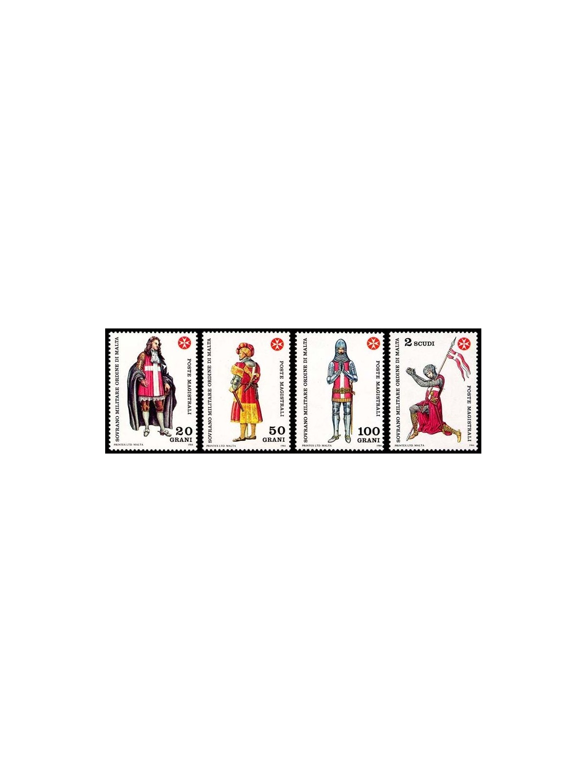 SMOM 1984 Antiche uniformi, 4ª serie 4v MNH**