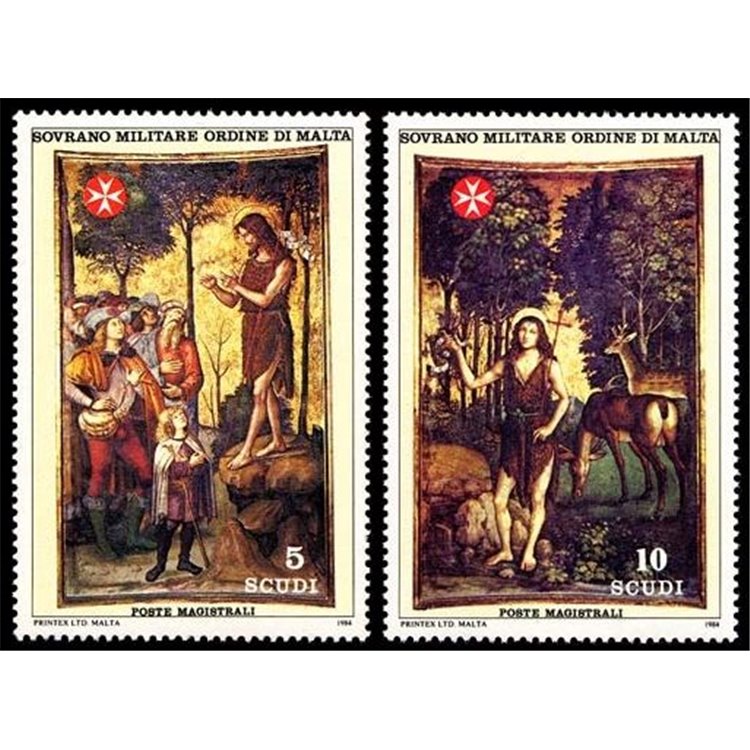 SMOM 1984 San Giovanni Battista 2v MNH**