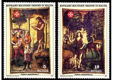 SMOM 1984 San Giovanni Battista 2v MNH**