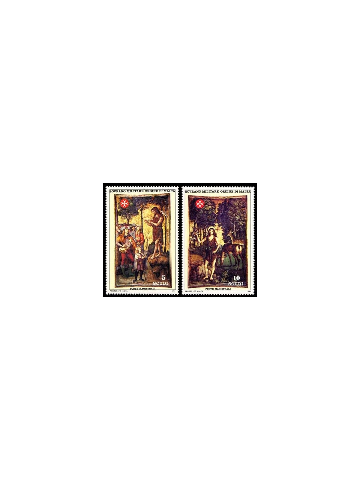 SMOM 1984 San Giovanni Battista 2v MNH**
