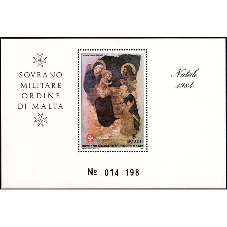 SMOM 1984 Christmas s/s MNH**